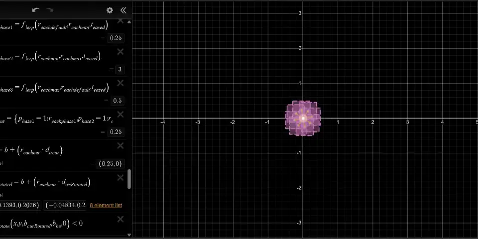 Desmos Easing