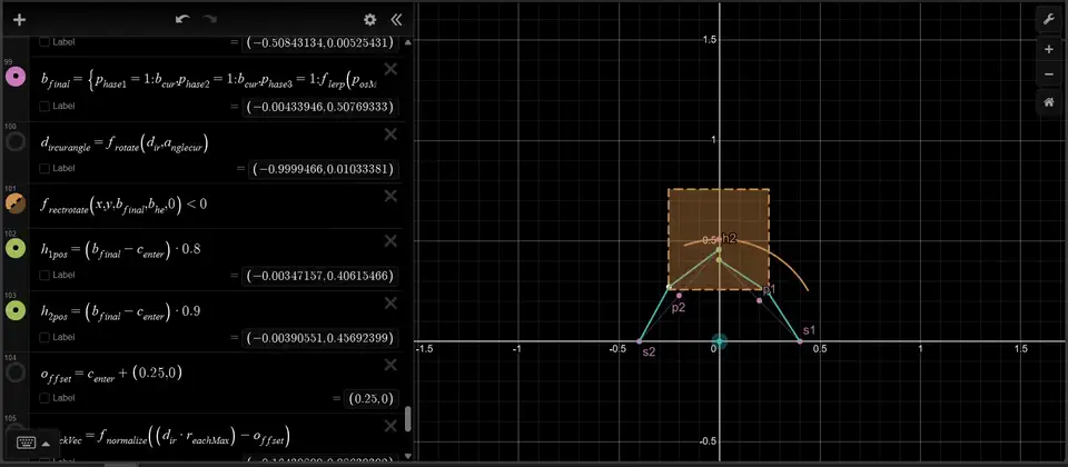 Desmos Inverse Kinematics Slash